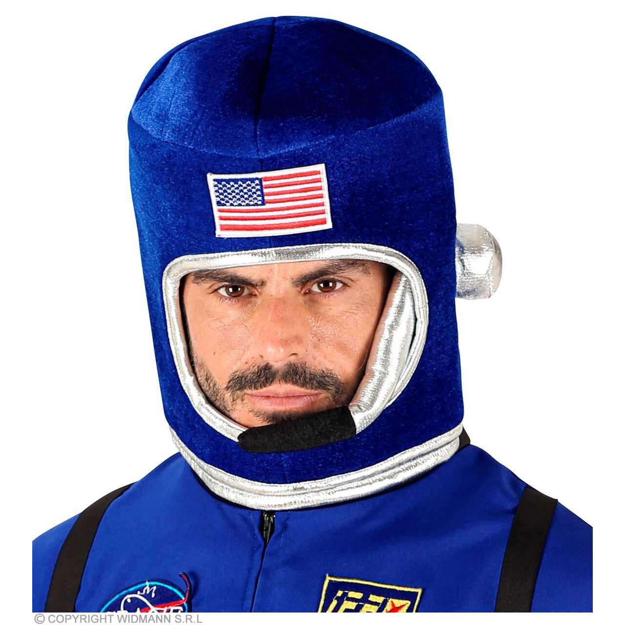 Op deze afbeelding zie je een Accessoires, van het merk Widmann. Alex USA Astronaut Helm Blauw