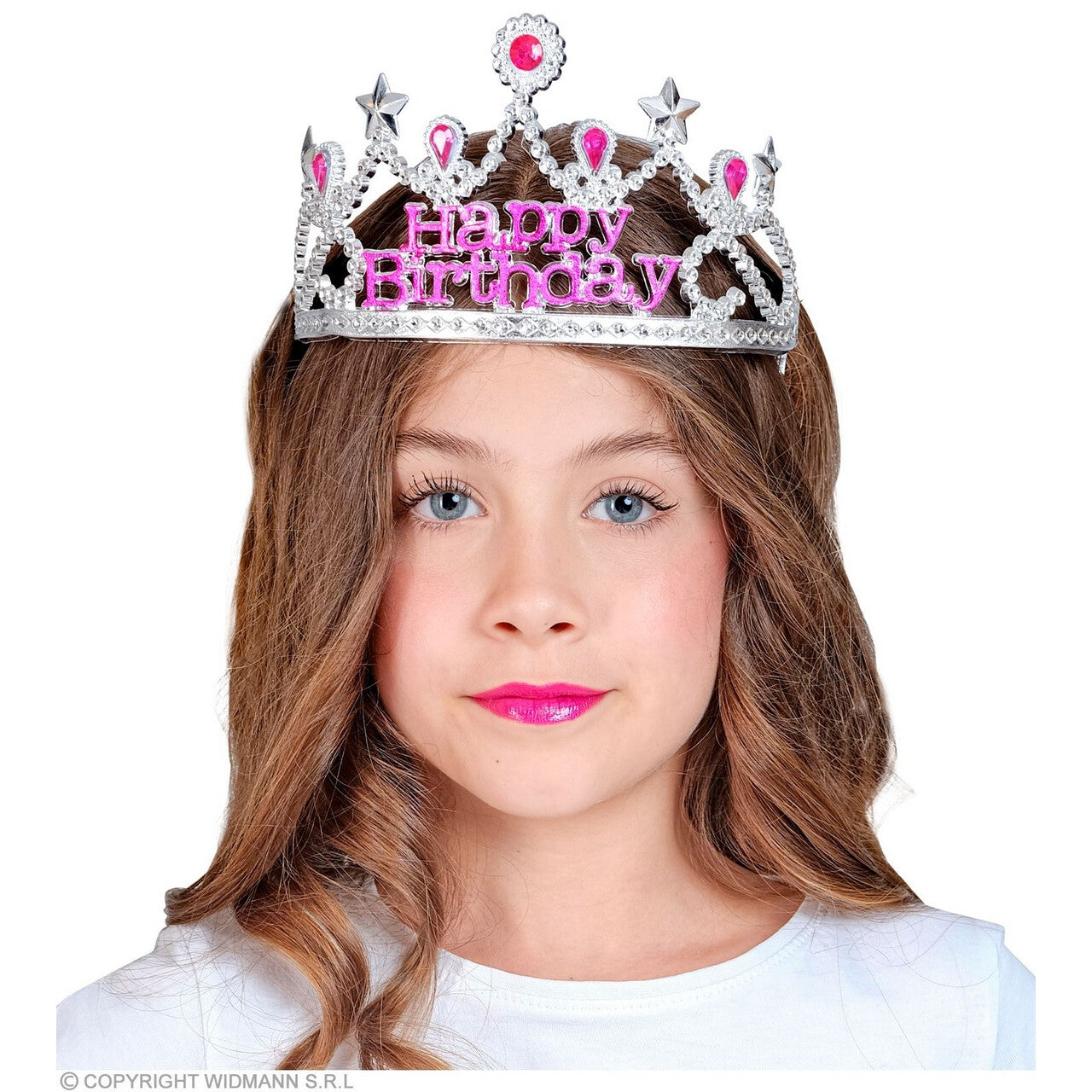 Op deze afbeelding zie je een Accessoires, van het merk Widmann. Happy Birthday Girl Tiara Kind