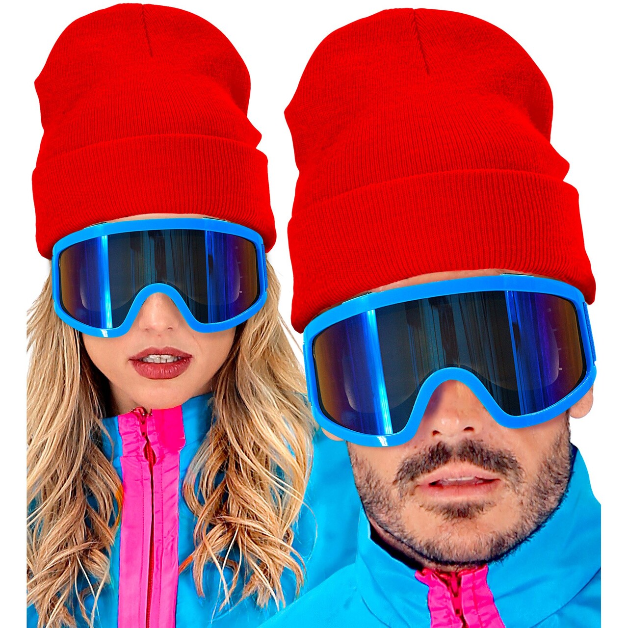 Op deze afbeelding zie je een Accessoires, van het merk Widmann. Rode Winter Muts Happy Red Beanie