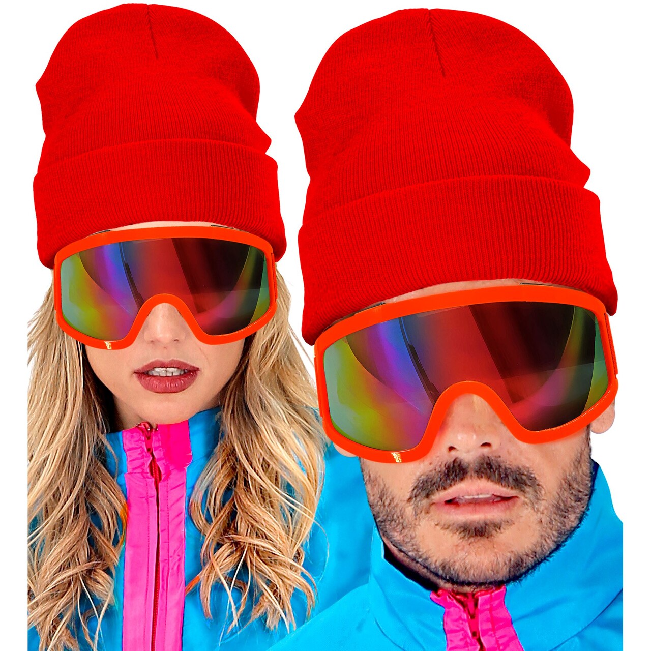 Op deze afbeelding zie je een Accessoires, van het merk Widmann. Rode Winter Muts Happy Red Beanie