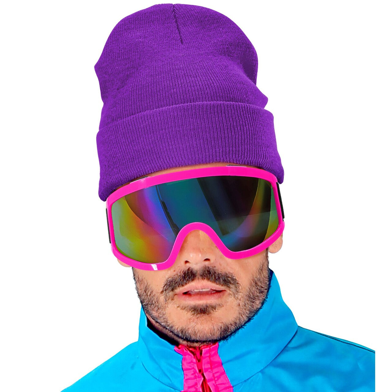 Op deze afbeelding zie je een Accessoires, van het merk Widmann. Paarse Winter Muts Purple Snow Beanie