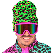 Op deze afbeelding zie je een Accessoires, van het merk Widmann. Green Leopard Muts