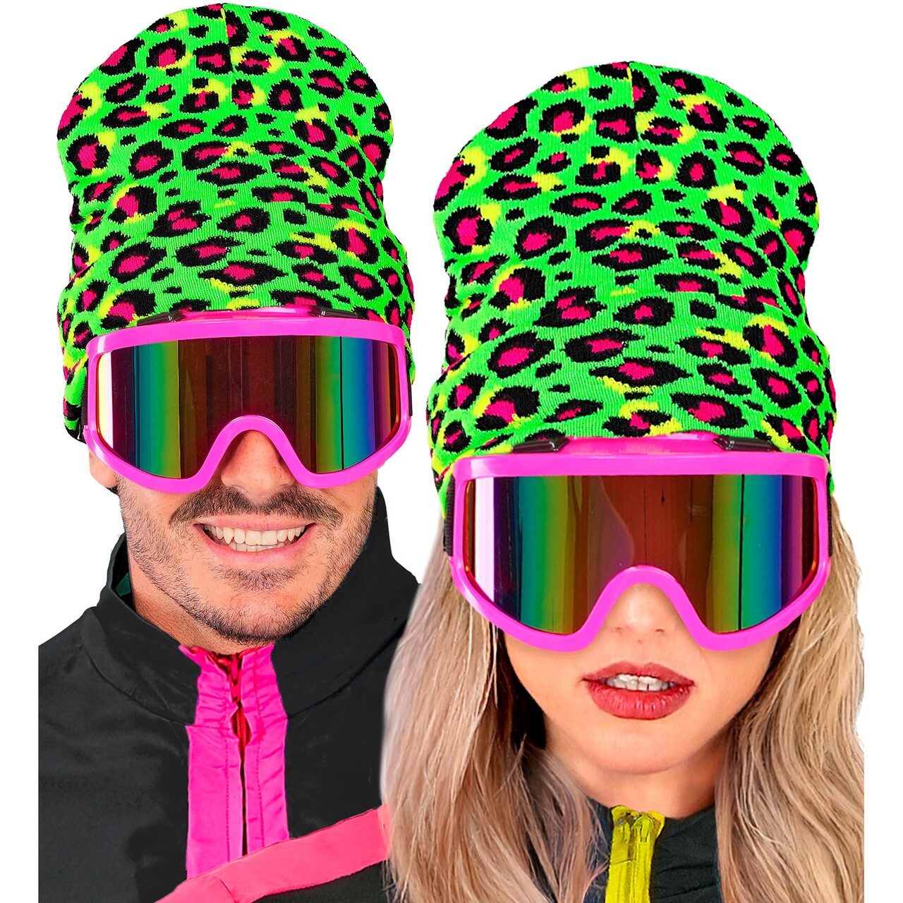 Op deze afbeelding zie je een Accessoires, van het merk Widmann. Green Leopard Muts