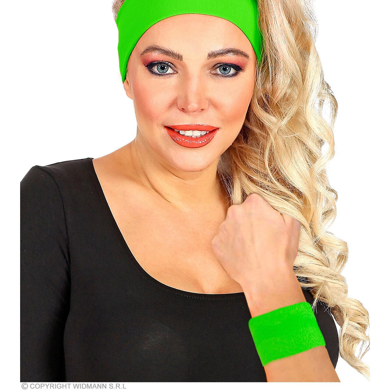 Op deze afbeelding zie je een Accessoires, van het merk Widmann. Not Afraid To Move Zweetband Pols Neon Groen