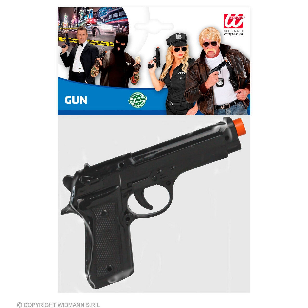 Op deze afbeelding zie je een Accessoires, van het merk Widmann. Stop Of Ik Schiet Glock Pistool