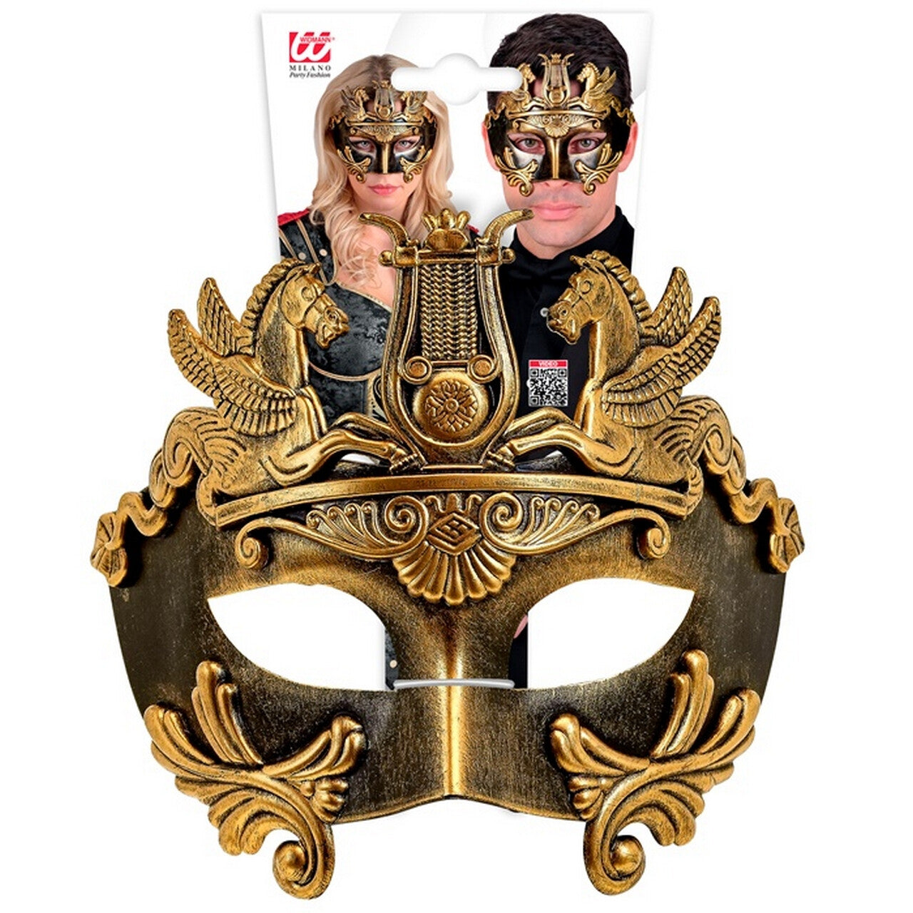 Op deze afbeelding zie je een Accessoires, van het merk Widmann. Statig Romeins Oogmasker Goud