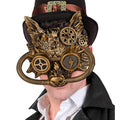 Gouden Fantasy Wolf Masker Steampunk