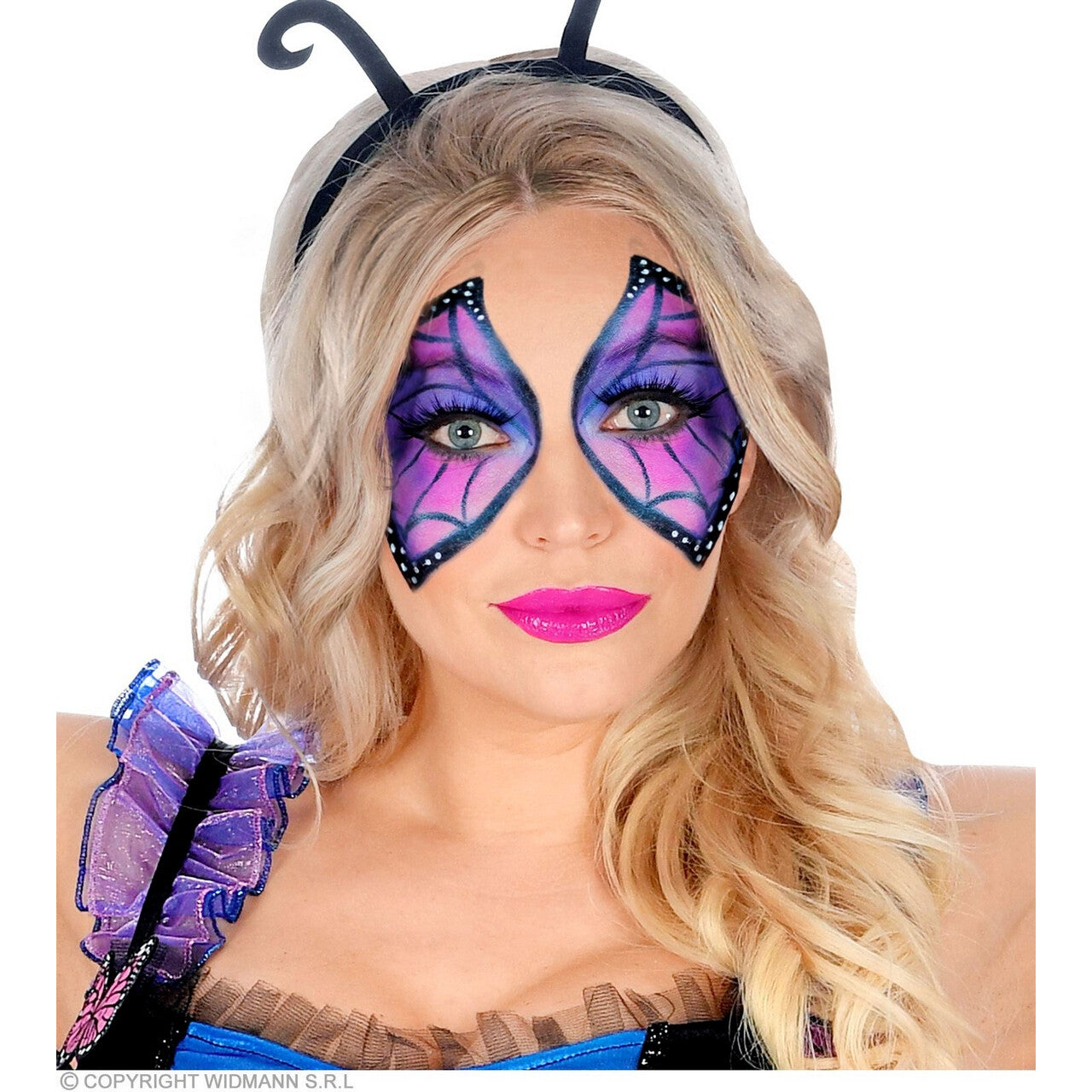 Op deze afbeelding zie je een Accessoires, van het merk Widmann. Make-Up Paars, 25 Gram