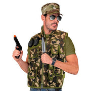 Op deze afbeelding zie je een Kostuums, van het merk Widmann. Special Commando Team Vest Camo
