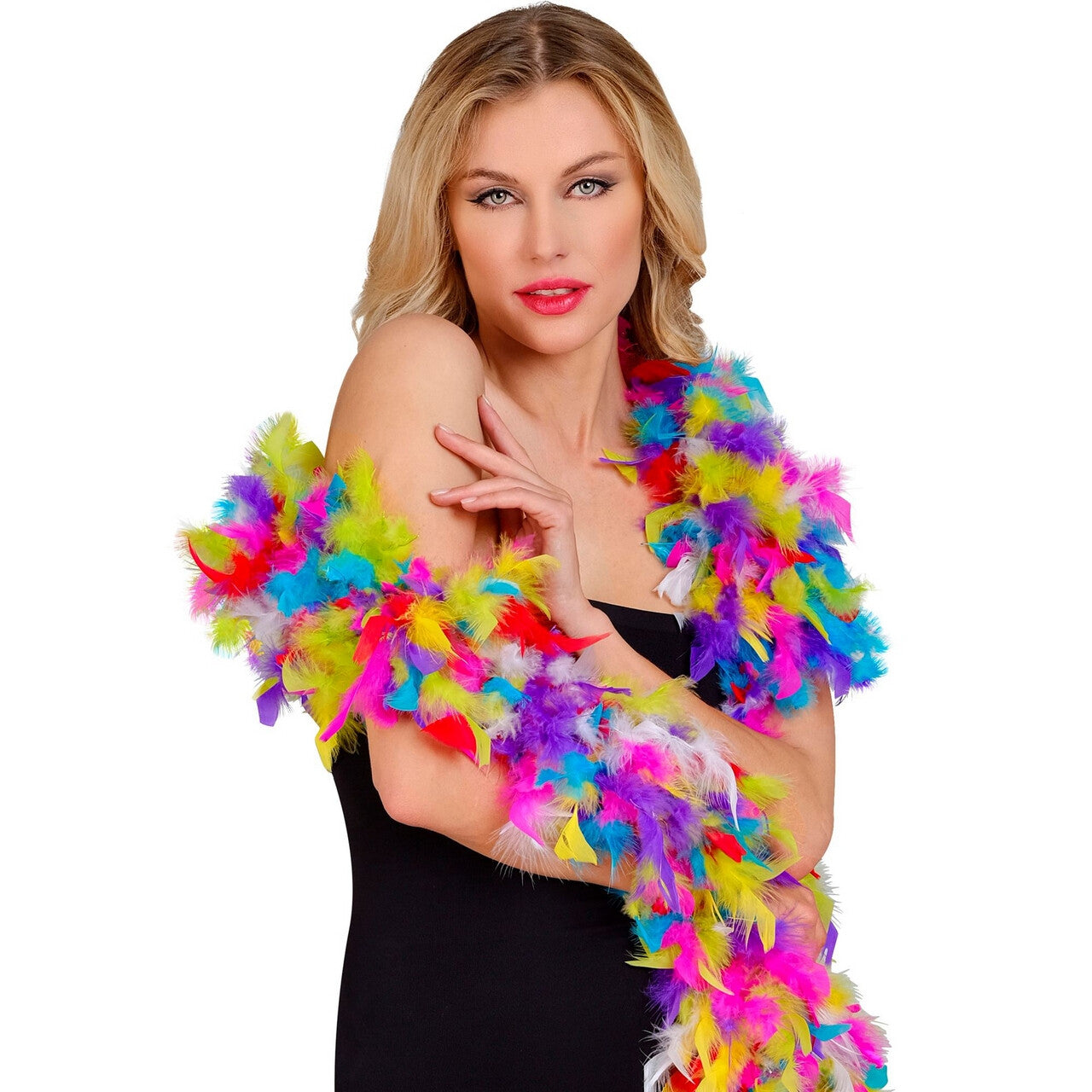 Op deze afbeelding zie je een Accessoires, van het merk Widmann. Boa Confetti Festijn 180 Centimeter 50 Gram