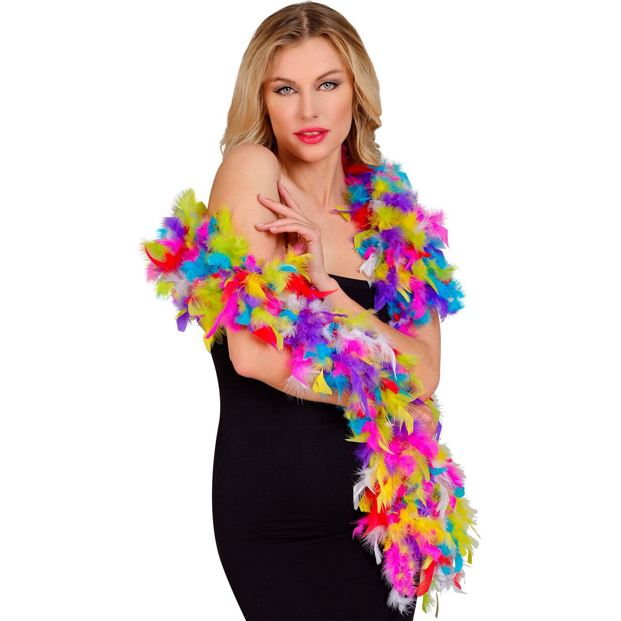 Op deze afbeelding zie je een Accessoires, van het merk Widmann. Boa Confetti Festijn 180 Centimeter 50 Gram
