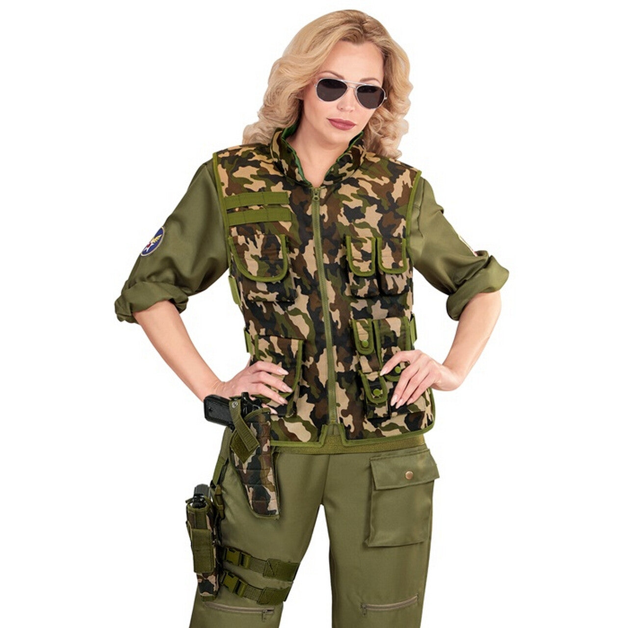 Op deze afbeelding zie je een Accessoires, van het merk Widmann. Rechter Beenholster Commanco Camo