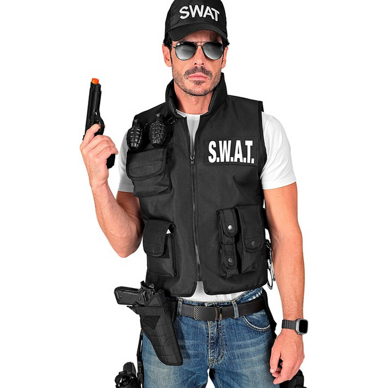 Op deze afbeelding zie je een Accessoires, van het merk Widmann. Enkele Holster Zwart