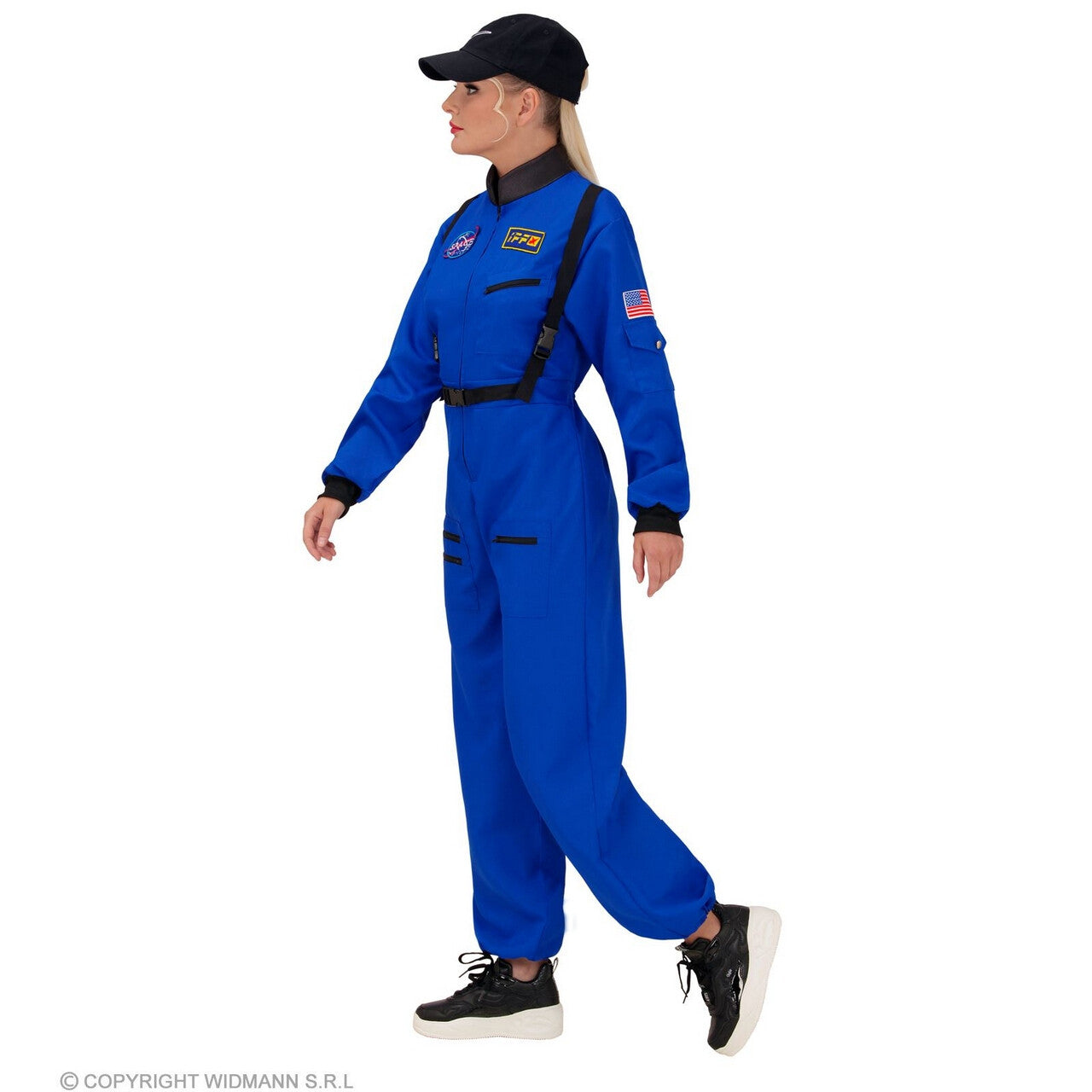 Op deze afbeelding zie je een Kostuums, van het merk Widmann. Amerikaanse Astronaut Eileen Vrouw Kostuum