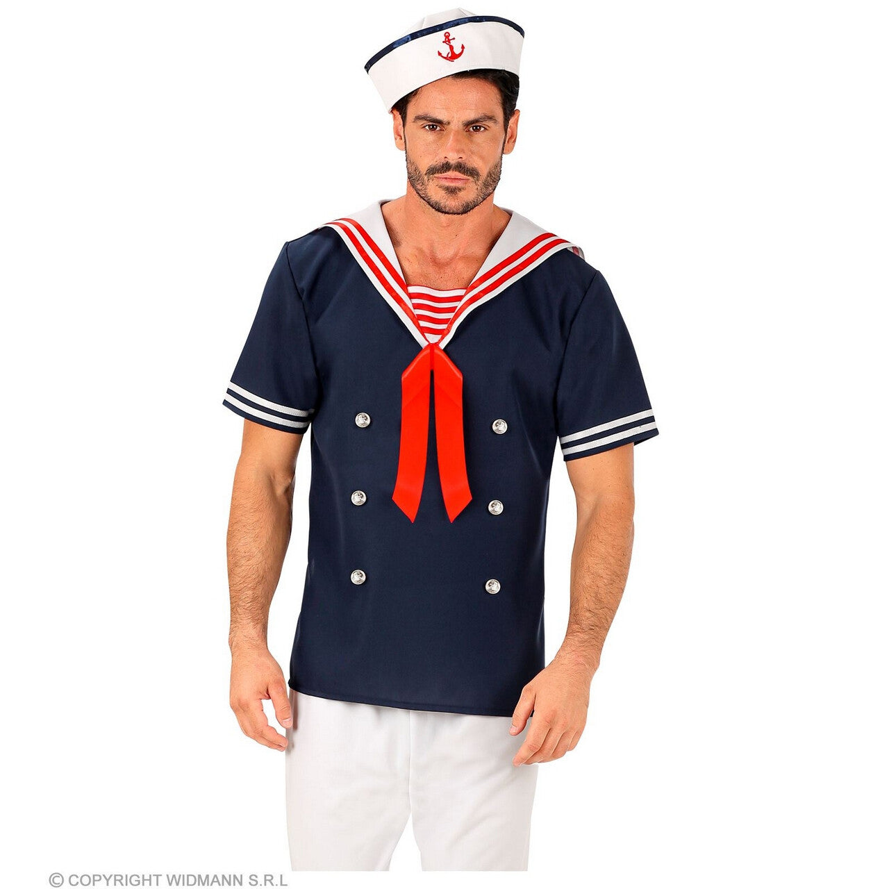 Op deze afbeelding zie je een Kostuums, van het merk Widmann. Mattie Matroos Man Kostuum