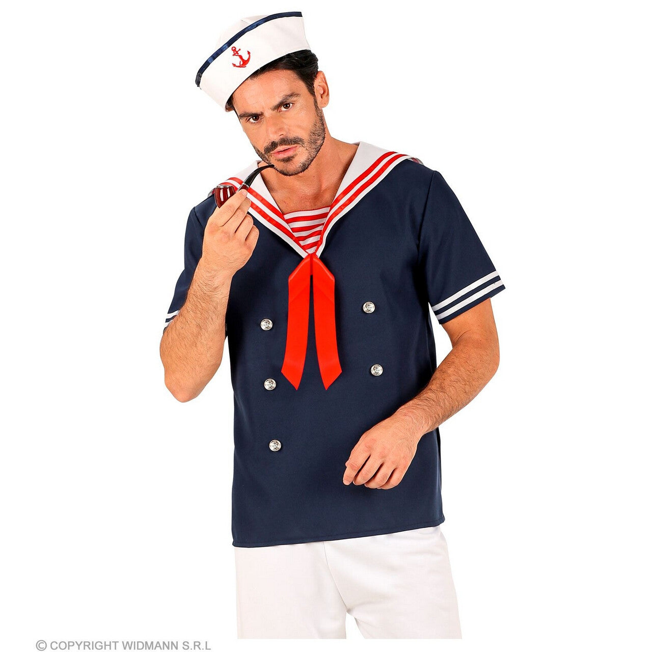 Op deze afbeelding zie je een Kostuums, van het merk Widmann. Mattie Matroos Man Kostuum