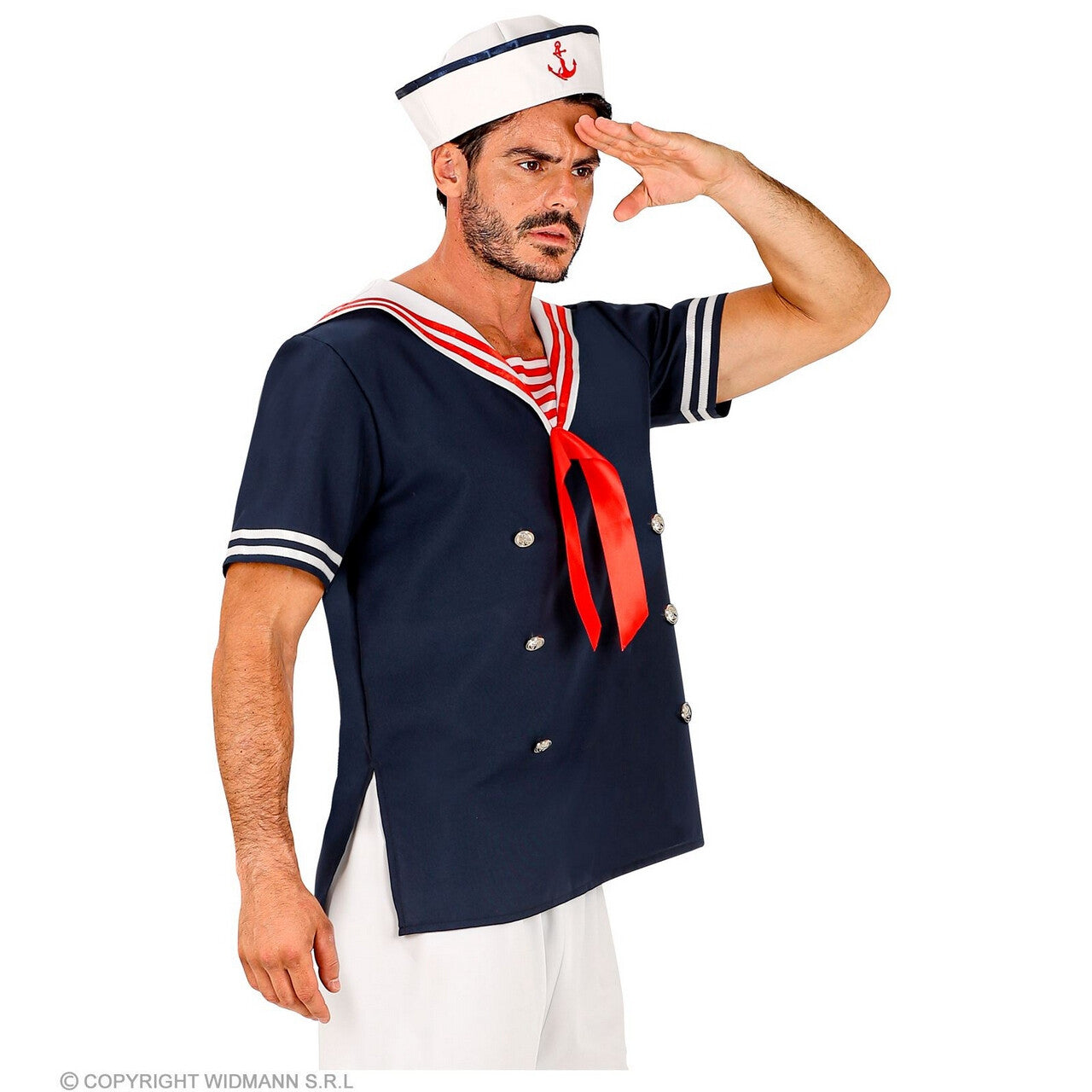 Op deze afbeelding zie je een Kostuums, van het merk Widmann. Mattie Matroos Man Kostuum