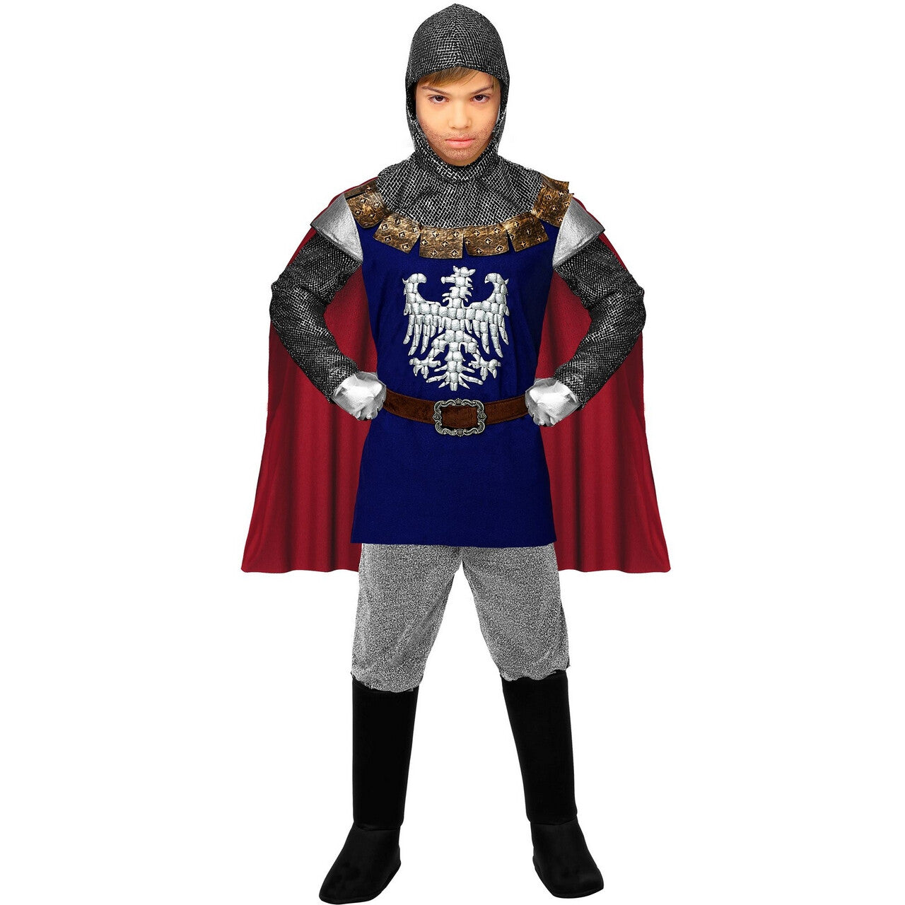 Op deze afbeelding zie je een Kostuums, van het merk Widmann. Ridder Van Blauw Adelaarshorst Kind Kostuum
