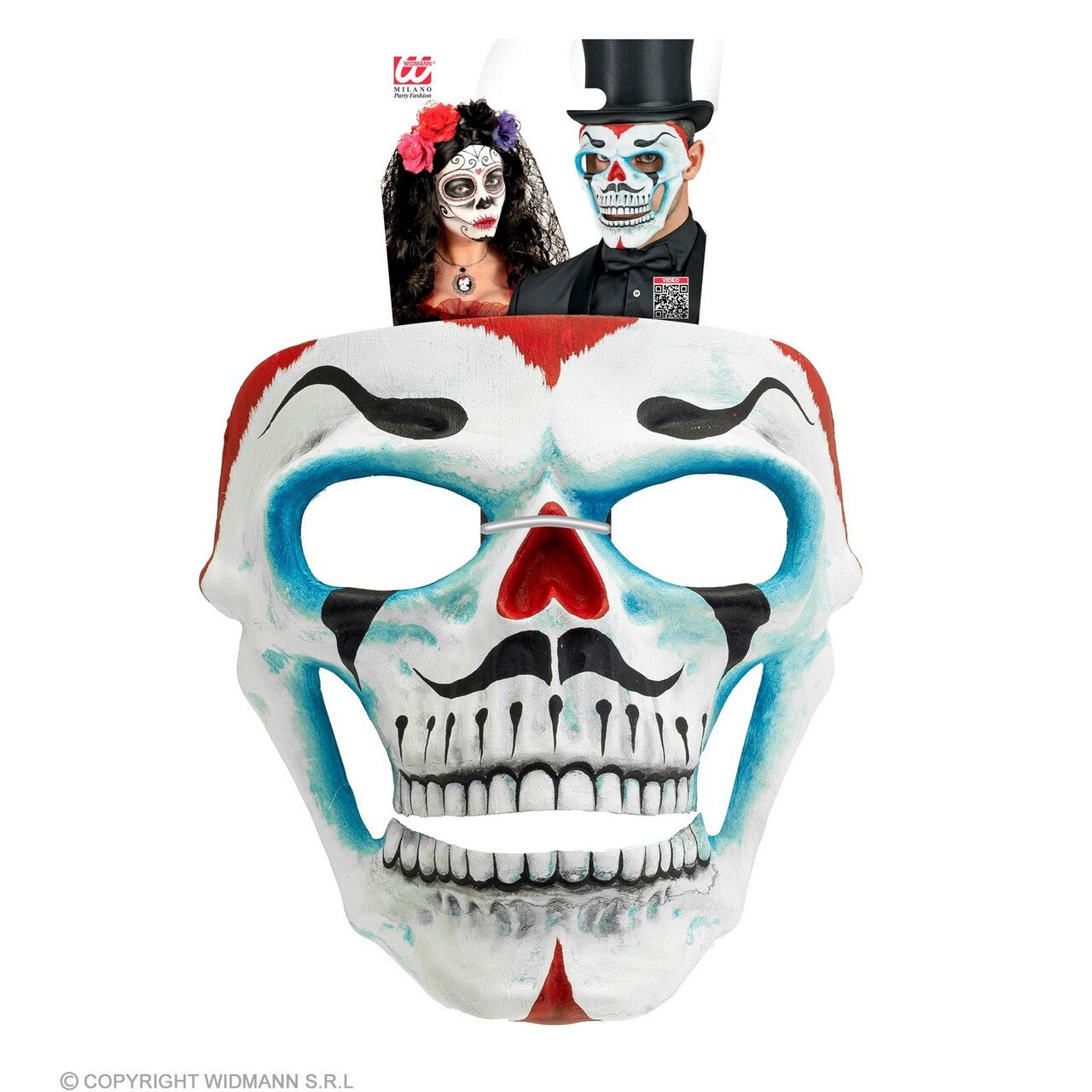 Op deze afbeelding zie je een Accessoires, van het merk Widmann. Masker Dag Van De Doden Schedel
