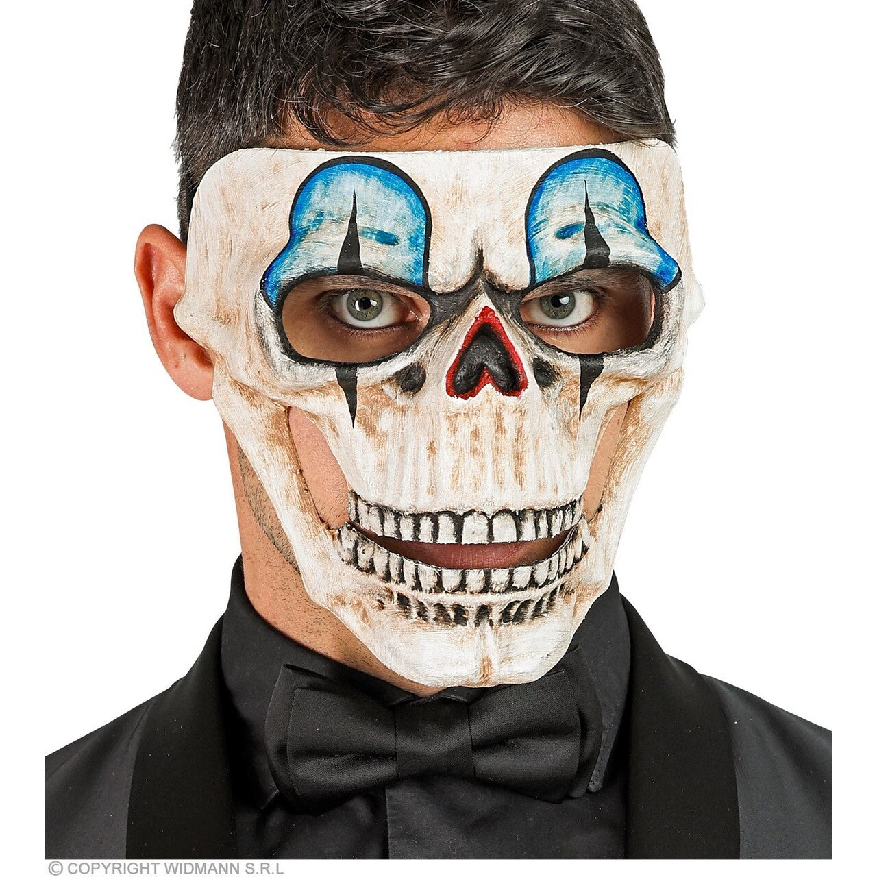 Op deze afbeelding zie je een Accessoires, van het merk Widmann. Masker Schedel Zeer Oude Enge Clown