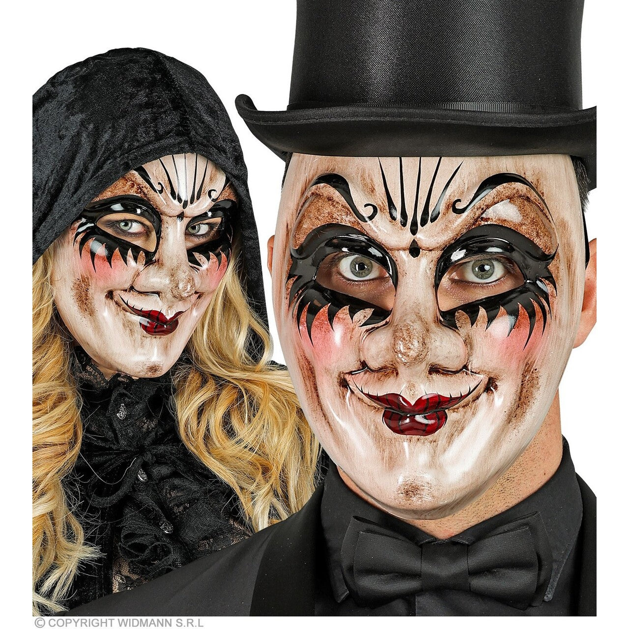 Op deze afbeelding zie je een Accessoires, van het merk Widmann. Masker Theater Circus Enge Man