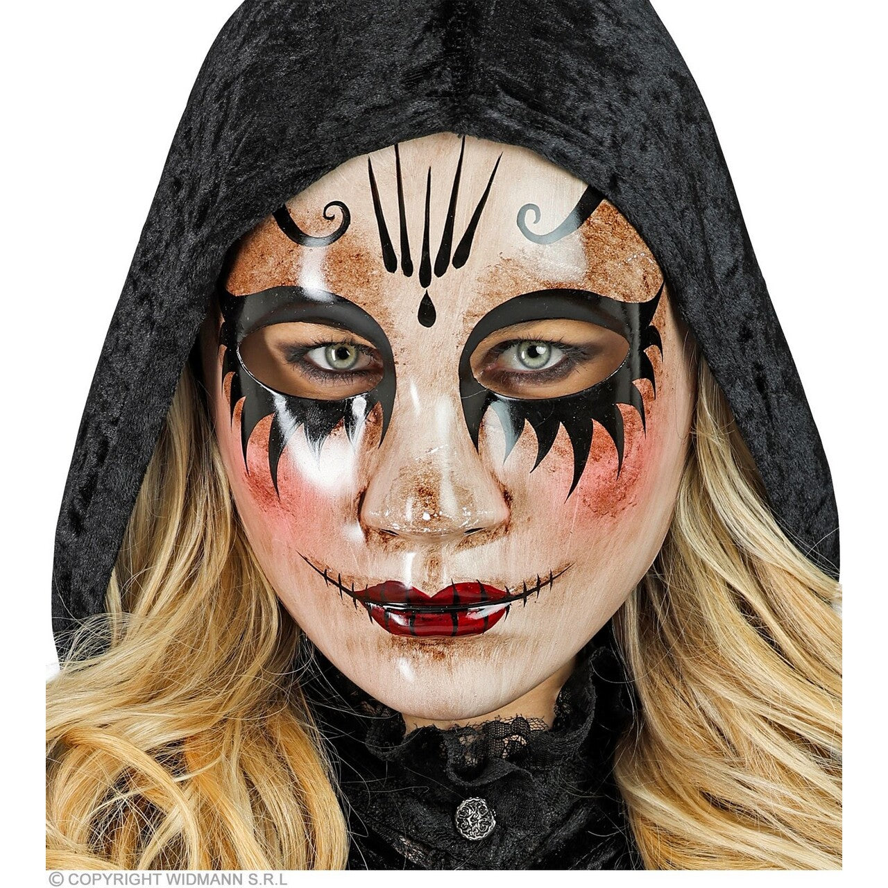 Op deze afbeelding zie je een Accessoires, van het merk Widmann. Masker Theater Enge Vrouw
