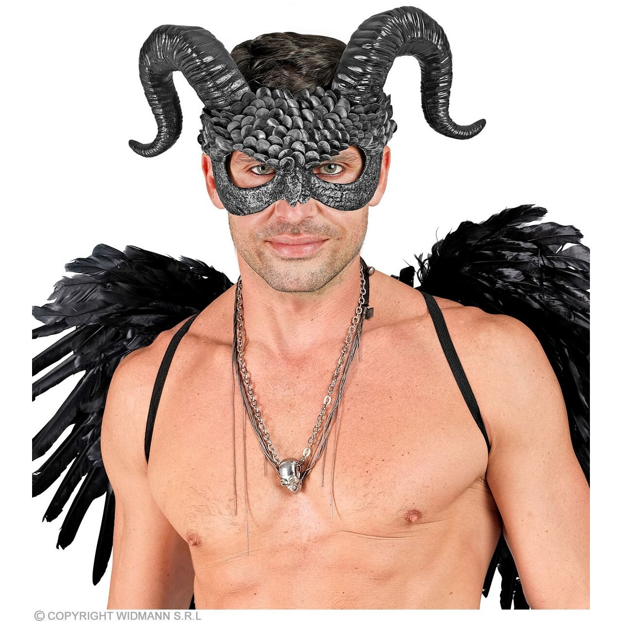 Op deze afbeelding zie je een Accessoires, van het merk Widmann. Masker Theater Demoon Damian