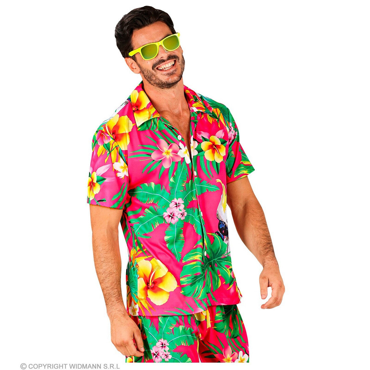 Op deze afbeelding zie je een Kostuums, van het merk Widmann. Pretty In Pink Beach Shirt Man