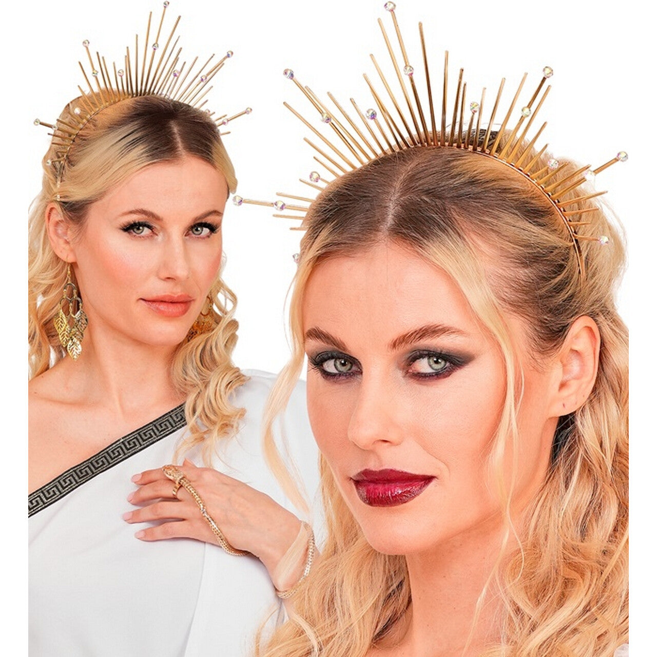 Op deze afbeelding zie je een Accessoires, van het merk Widmann. Gouden Halo Haarband