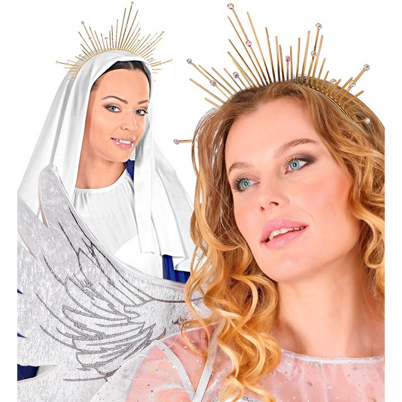 Op deze afbeelding zie je een Accessoires, van het merk Widmann. Gouden Halo Haarband
