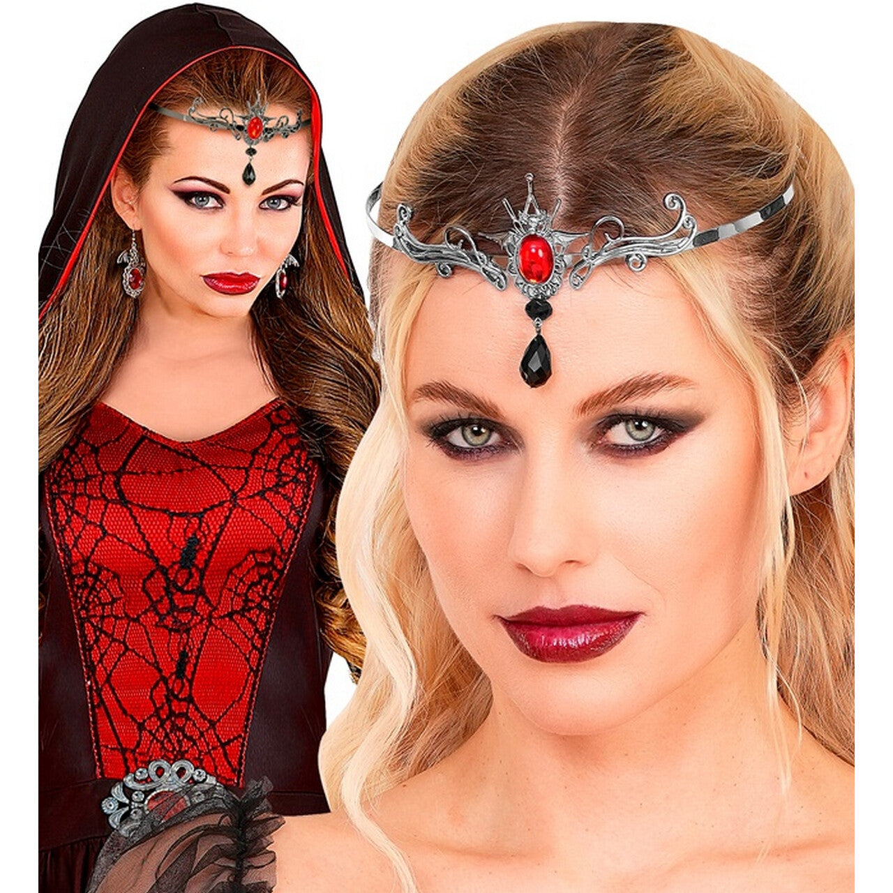 Op deze afbeelding zie je een Accessoires, van het merk Widmann. Tiara Gotische Vampier Tiranja