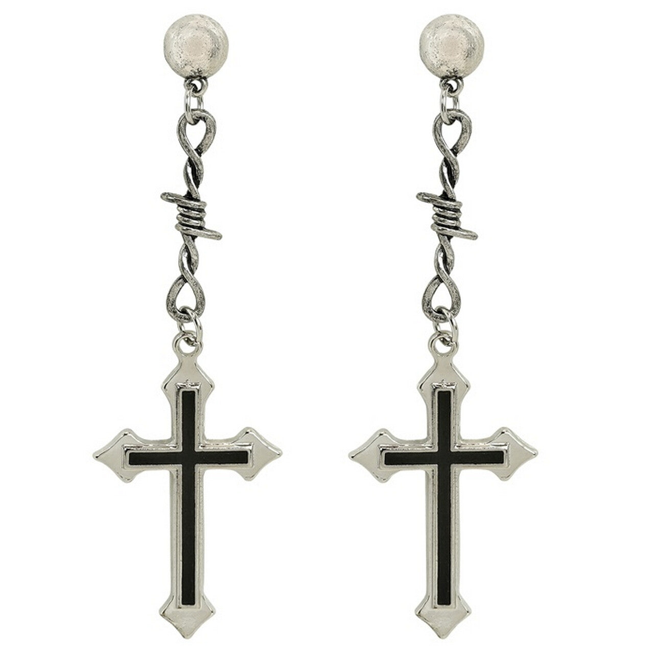 Op deze afbeelding zie je een Accessoires, van het merk Widmann. Oorbellen Gotisch Kruis