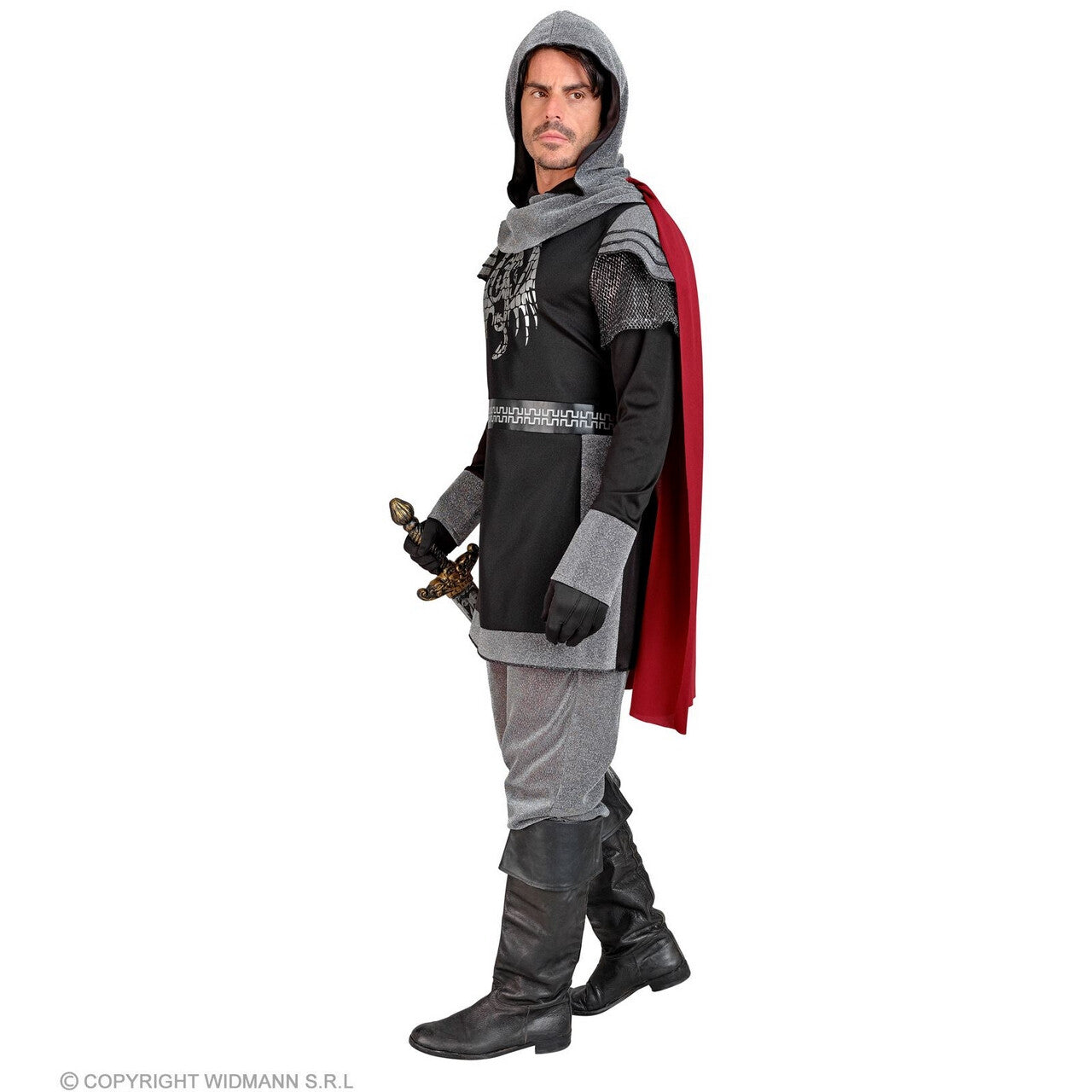 Op deze afbeelding zie je een Kostuums, van het merk Widmann. Donkere Ridder Van Darkcastle Man Kostuum