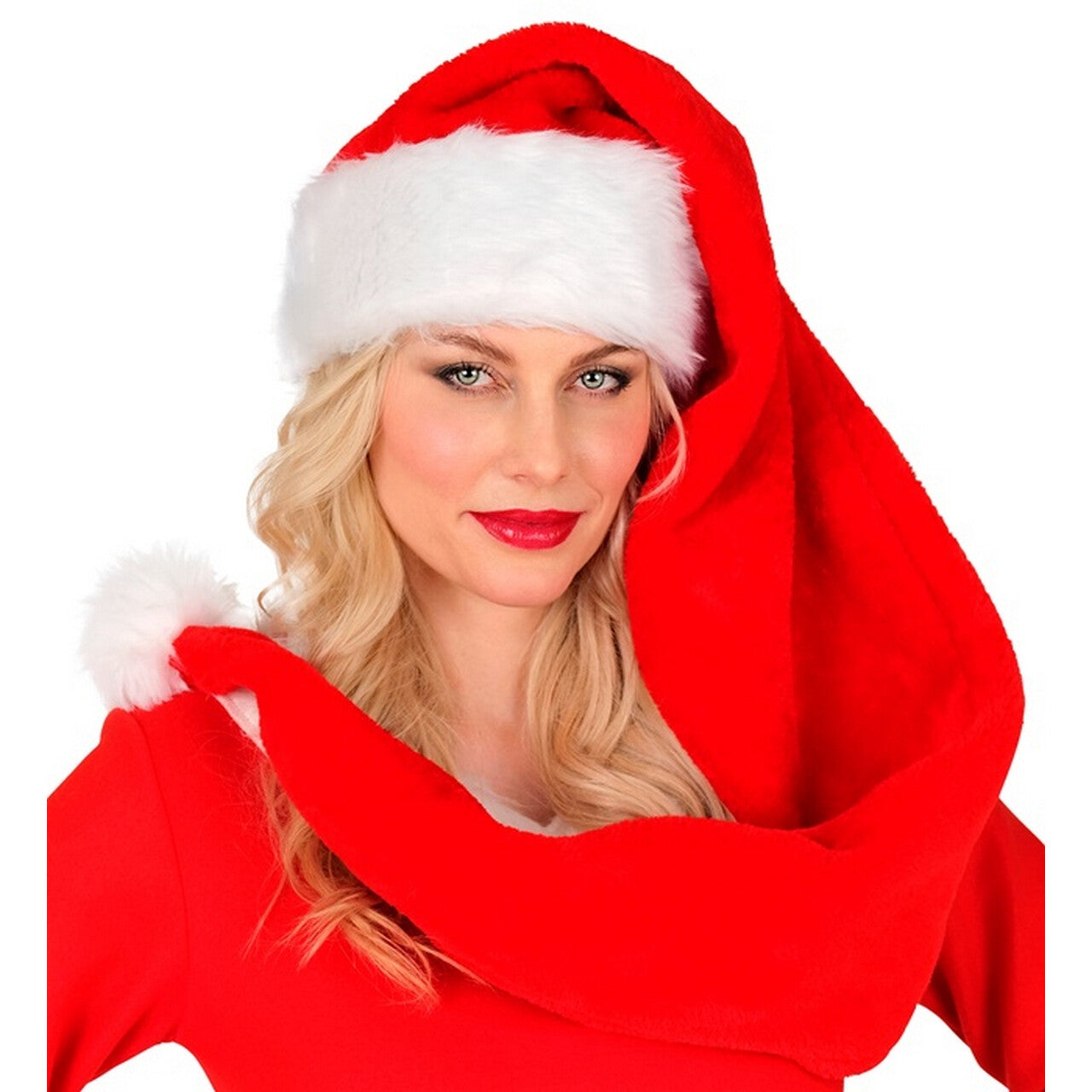 Op deze afbeelding zie je een Accessoires, van het merk Widmann. Superlange Kerstmuts 125 Centimeter