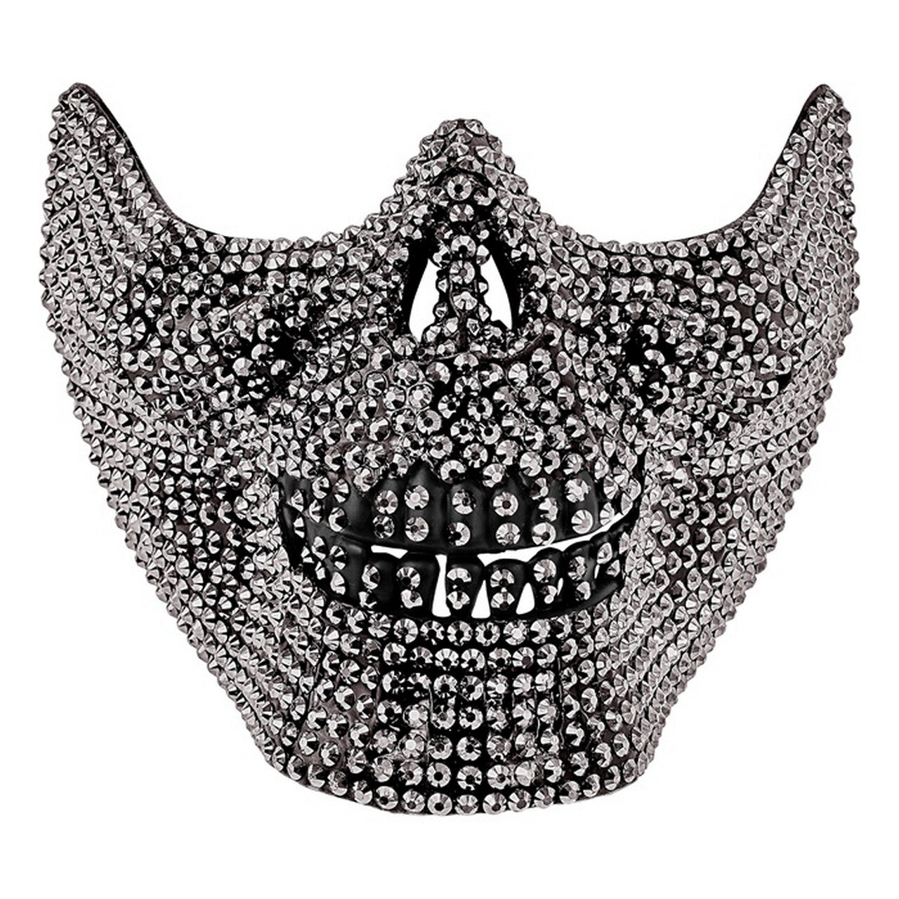 Op deze afbeelding zie je een Accessoires, van het merk Widmann. Halfmasker Schedel Met Strass
