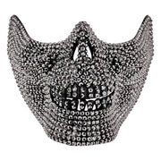 Op deze afbeelding zie je een Accessoires, van het merk Widmann. Halfmasker Schedel Met Strass