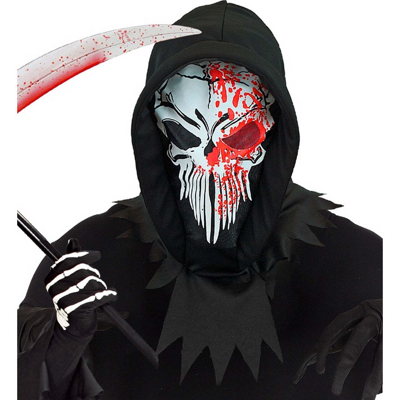 Op deze afbeelding zie je een Accessoires, van het merk Widmann. Masker Met Kap Bloody Reaper