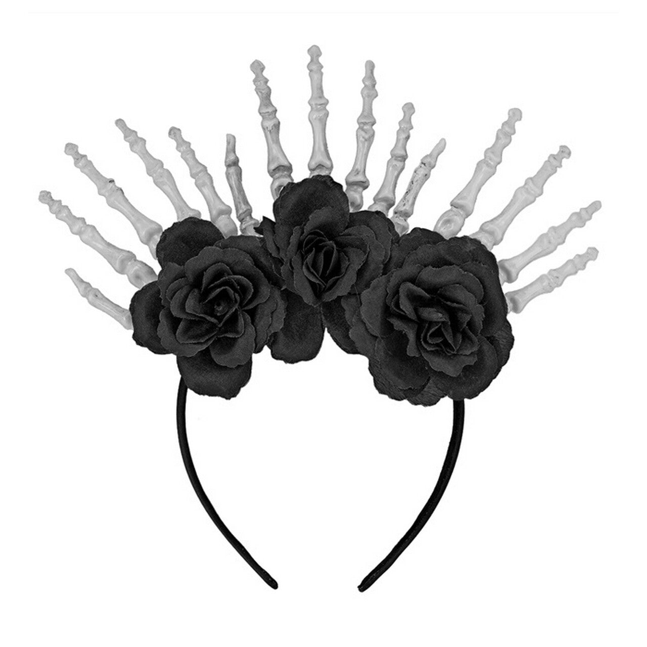 Op deze afbeelding zie je een Accessoires, van het merk Widmann. Hoofdband Skeleton Roses
