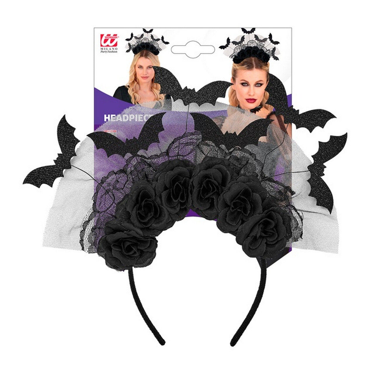 Op deze afbeelding zie je een Accessoires, van het merk Widmann. Bat Woman Hoofdband