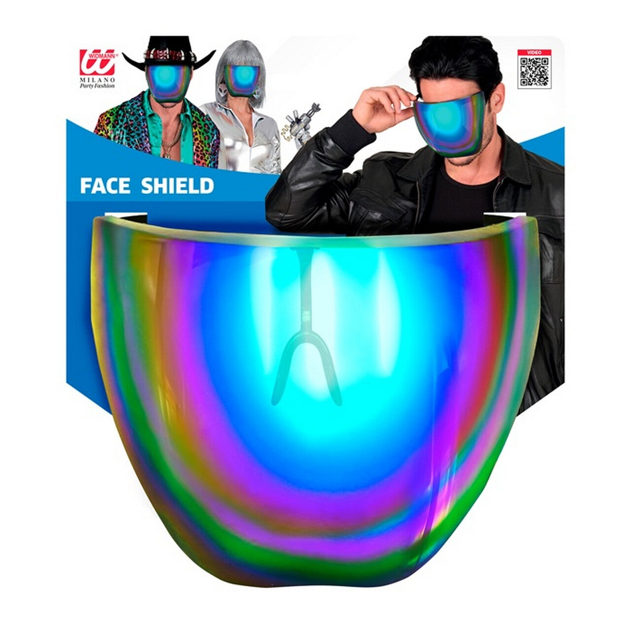 Op deze afbeelding zie je een Accessoires, van het merk Widmann. Face Bril Space Alien