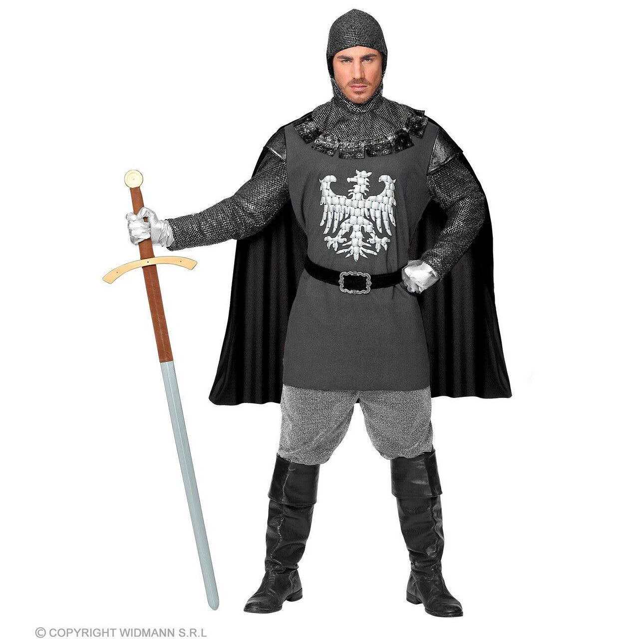 Op deze afbeelding zie je een Kostuums, van het merk Widmann. Donkere Ridder Hurtwell Broeder Van De Nacht Man Kostuum