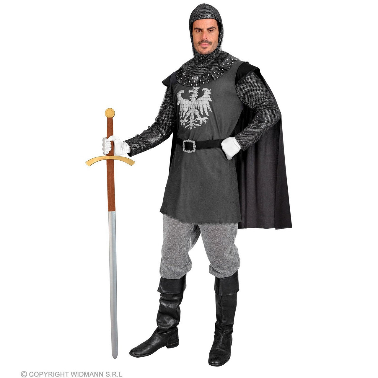 Op deze afbeelding zie je een Kostuums, van het merk Widmann. Donkere Ridder Hurtwell Broeder Van De Nacht Man Kostuum