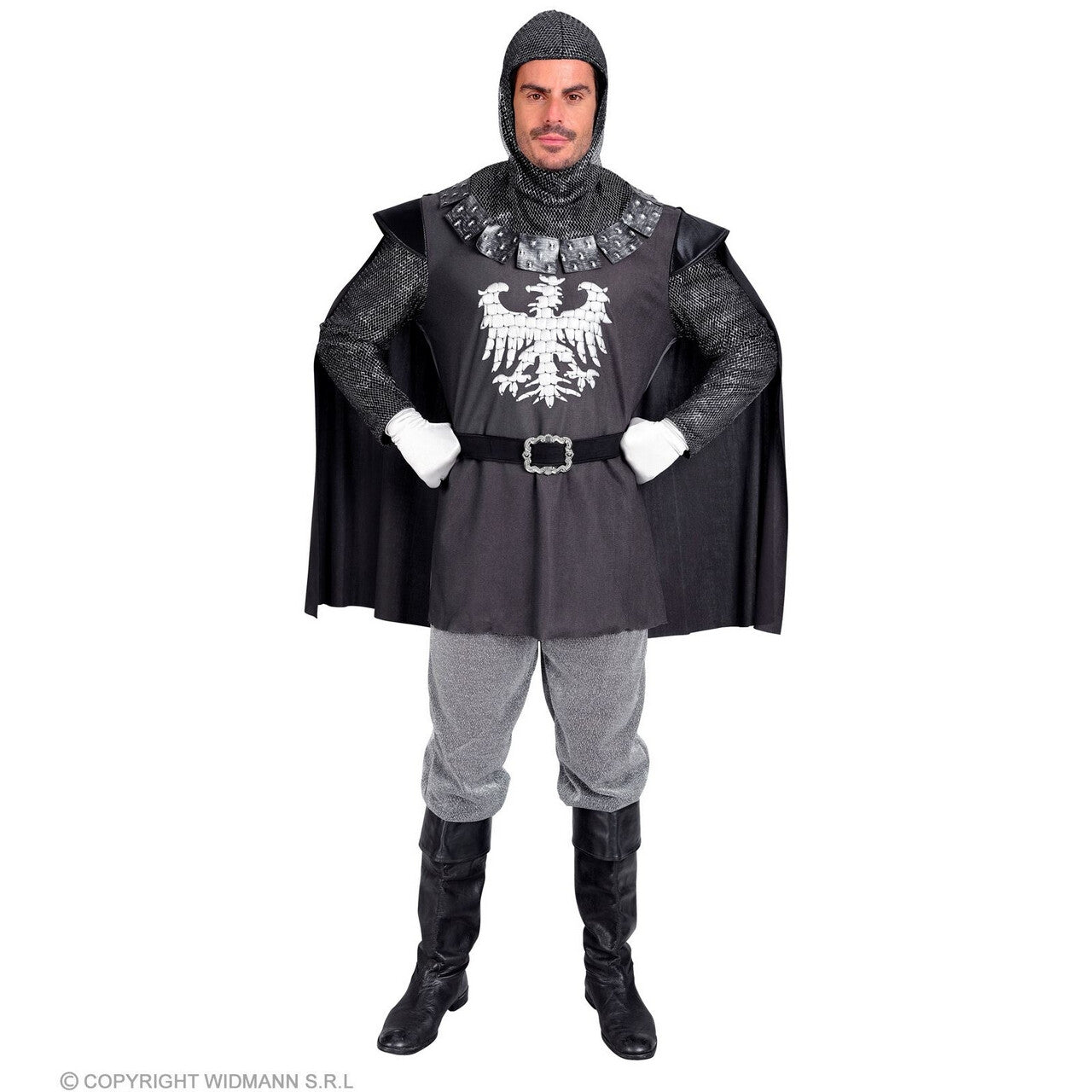 Op deze afbeelding zie je een Kostuums, van het merk Widmann. Donkere Ridder Hurtwell Broeder Van De Nacht Man Kostuum