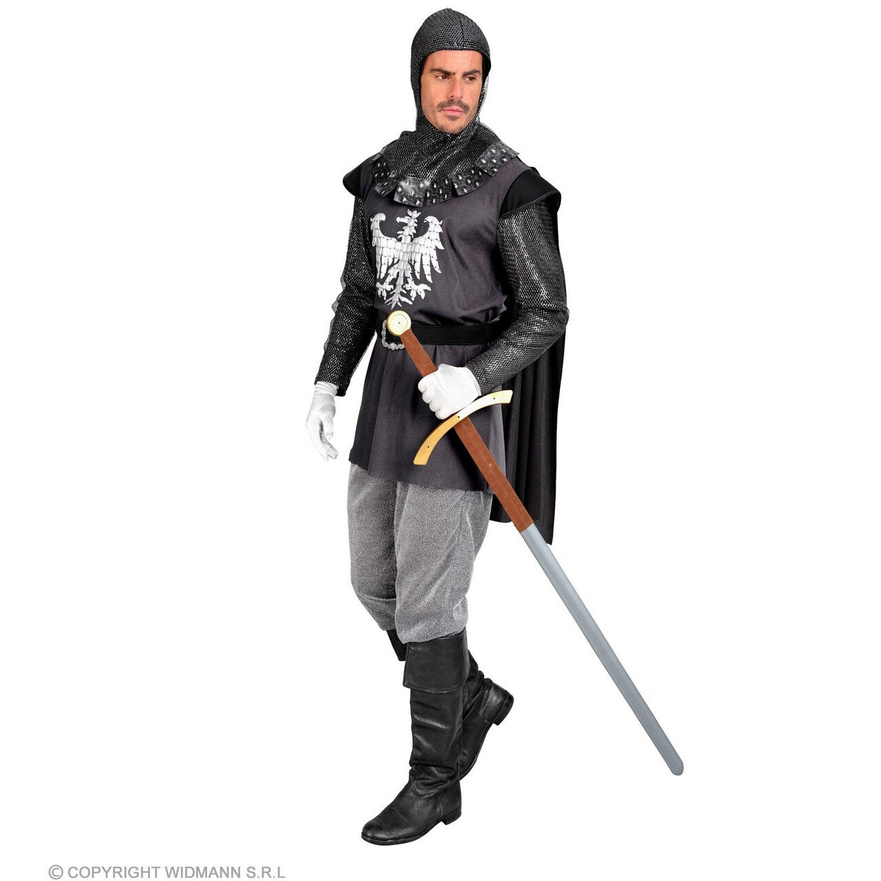 Op deze afbeelding zie je een Kostuums, van het merk Widmann. Donkere Ridder Hurtwell Broeder Van De Nacht Man Kostuum