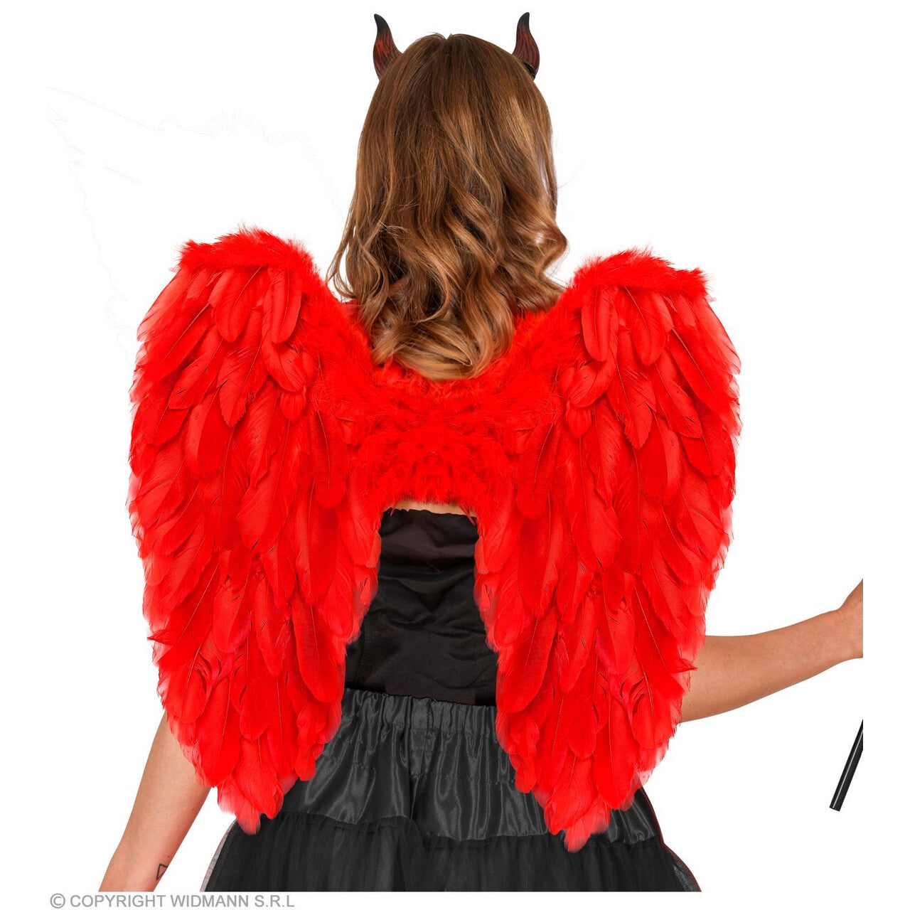 Op deze afbeelding zie je een Accessoires, van het merk Widmann. Veren Vleugels Rood Verboden Liefde
