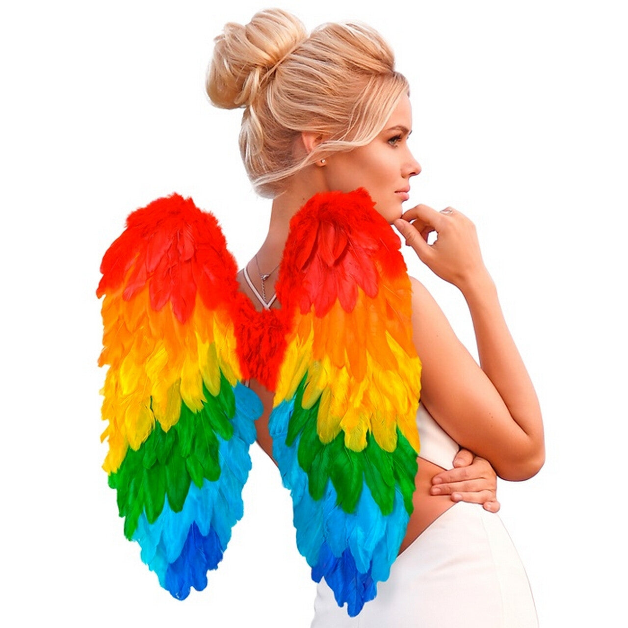 Op deze afbeelding zie je een Accessoires, van het merk Widmann. Must Be An Rainbow Angel Vleugels