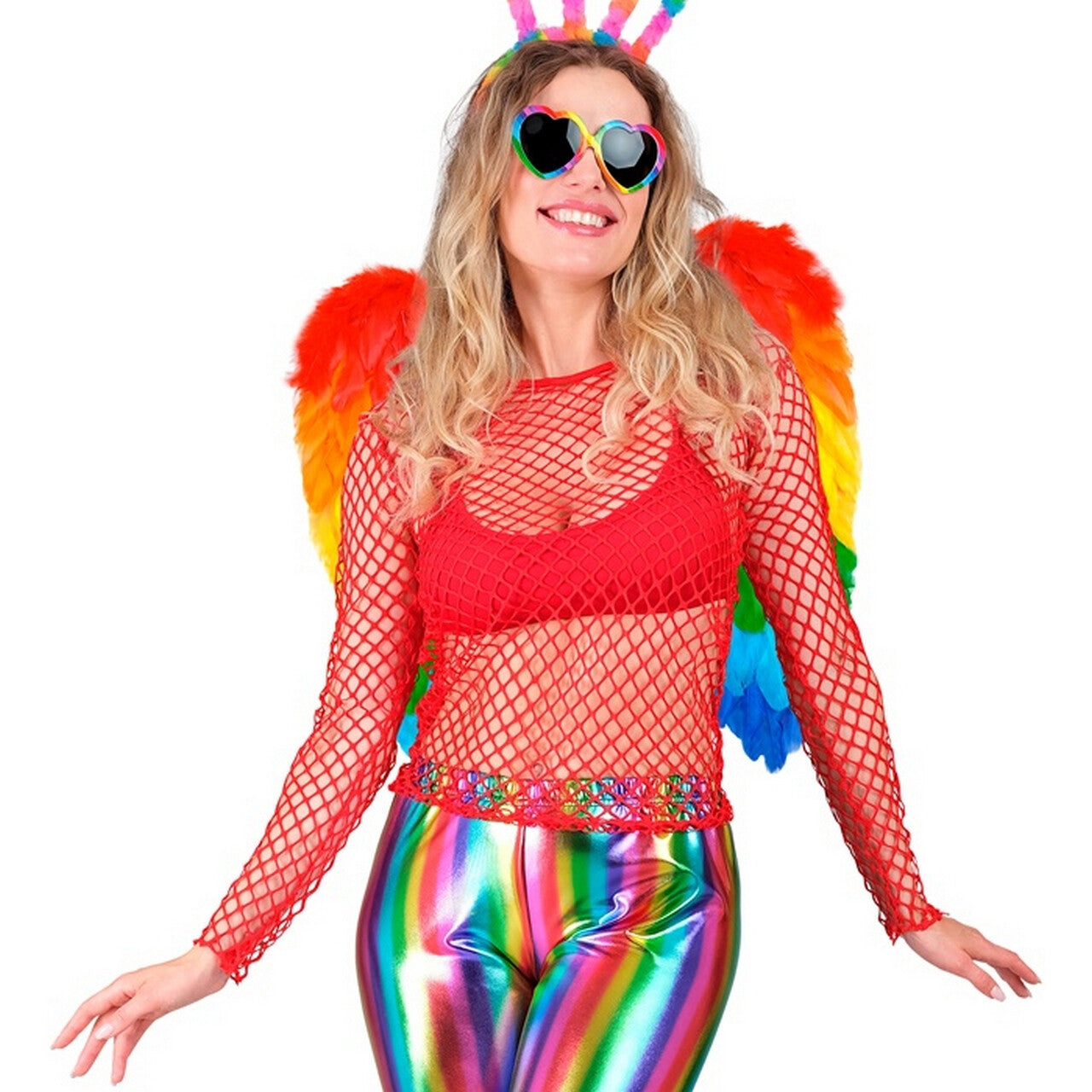 Op deze afbeelding zie je een Accessoires, van het merk Widmann. Must Be An Rainbow Angel Vleugels