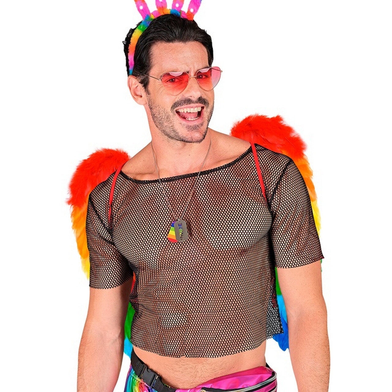 Op deze afbeelding zie je een Accessoires, van het merk Widmann. Must Be An Rainbow Angel Vleugels