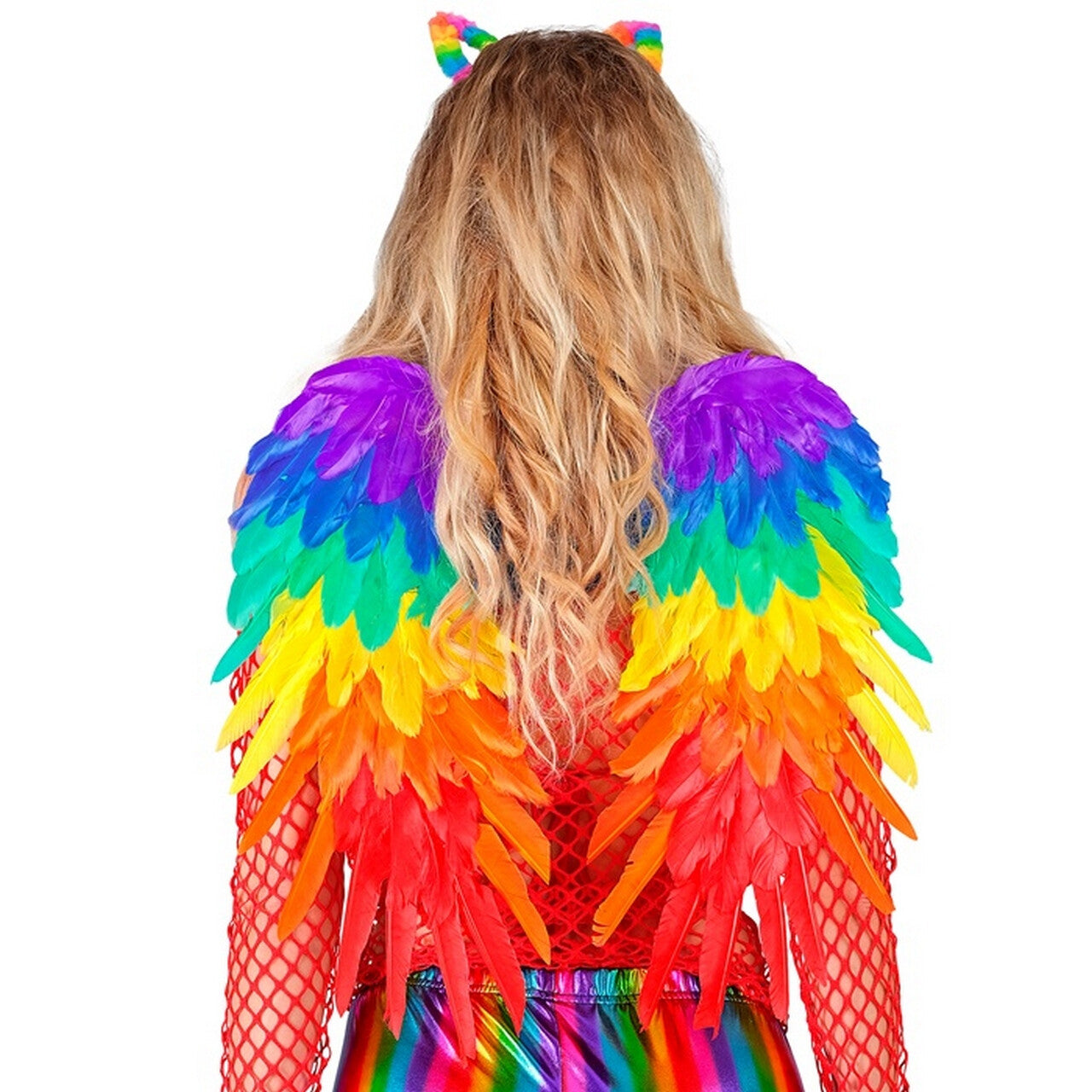 Op deze afbeelding zie je een Accessoires, van het merk Widmann. Regenboog Engelen Vleugels