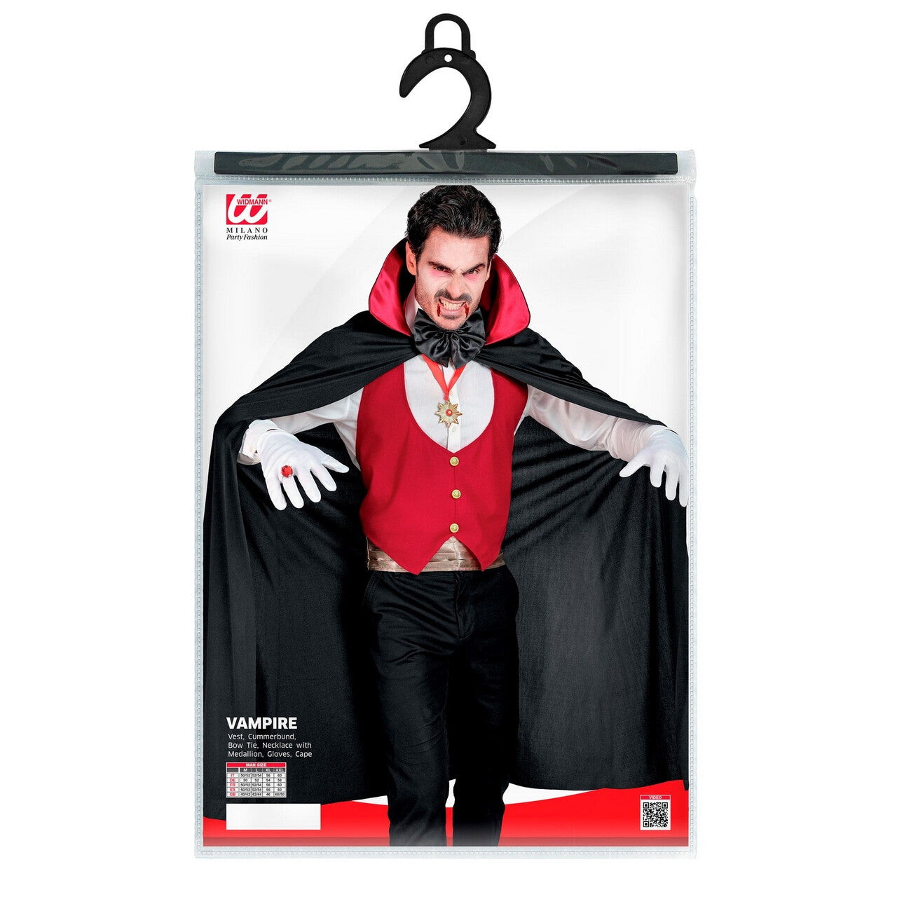 Op deze afbeelding zie je een Kostuums, van het merk Widmann. Charmante Vampier Uit Transsylvania Kostuum